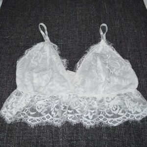 White Lace Bralette Top